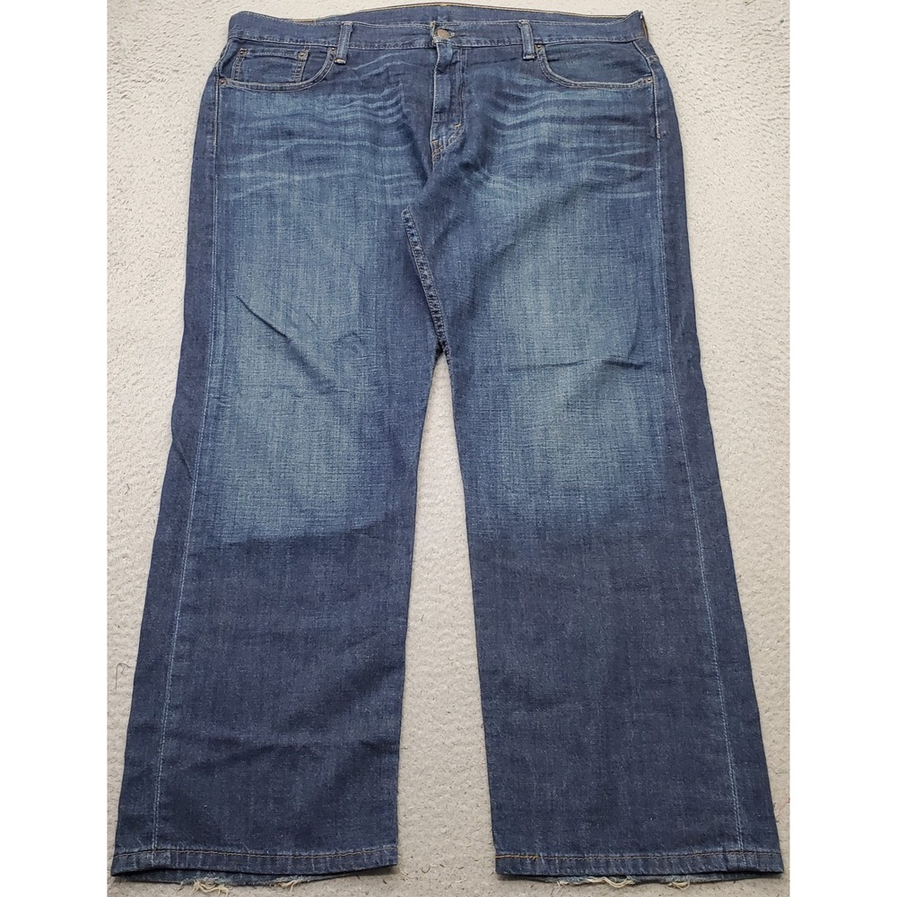 Levi's 569 Loose Straight Jeans Men 38x30 Blue Denim Red Tab Mid Wash Streetwear